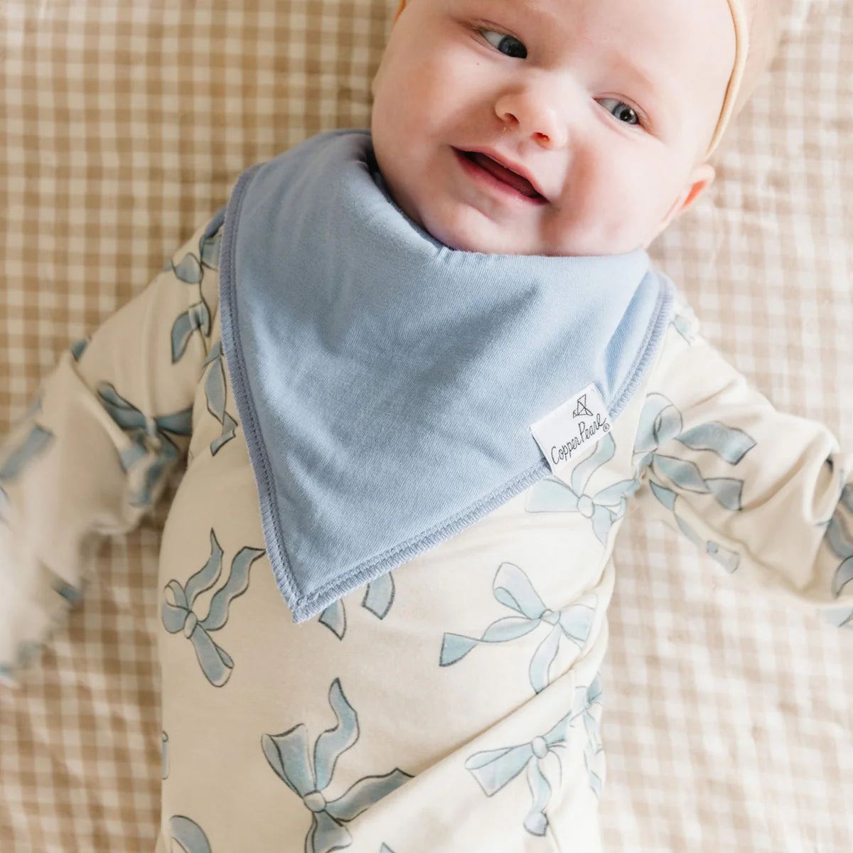 Gemma In Tan Bandana Bib Set