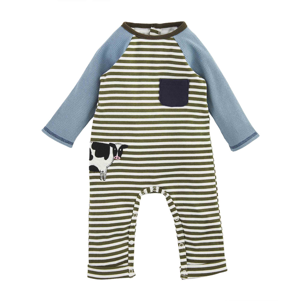 MUD PIE | Cow Striped Bodysuit 1Pc 6-9M