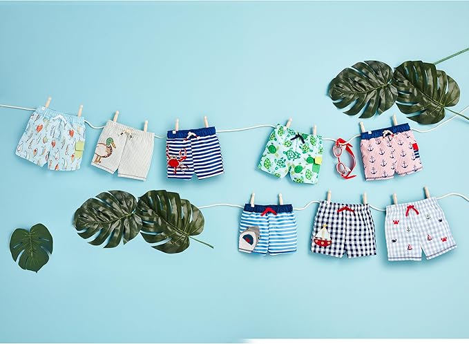 MUD PIE | Boys’ Crab Applique Swim Trunks