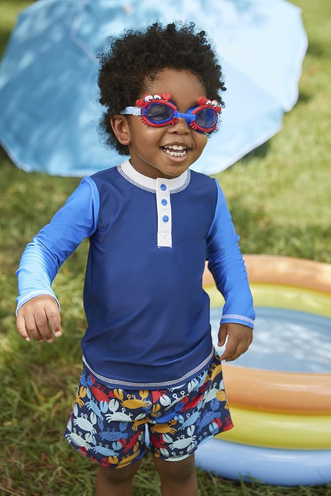 MUD PIE | Boys’ Crab Print Swim Trunks