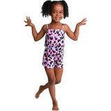 POSH PEANUT | Smocked Spaghetti Short Jumpsuit - Electric Leopard