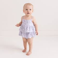 POSH PEANUT | Jeanette Basic Ruffled Spaghetti Romper - 2T