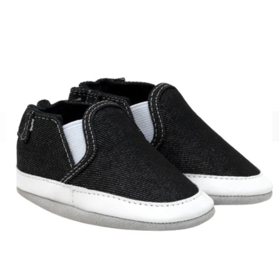 Soft Soles Liam Denim Black Size 0-6M
