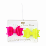Small Swim Hair Bow 2Pc Vinyl Bows