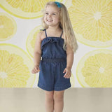 Denim Ruffle Romper