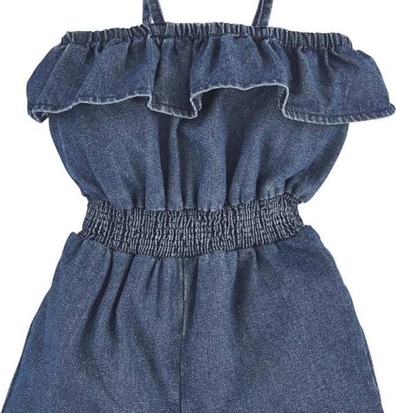 Denim Ruffle Romper