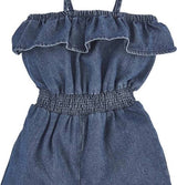 Denim Ruffle Romper