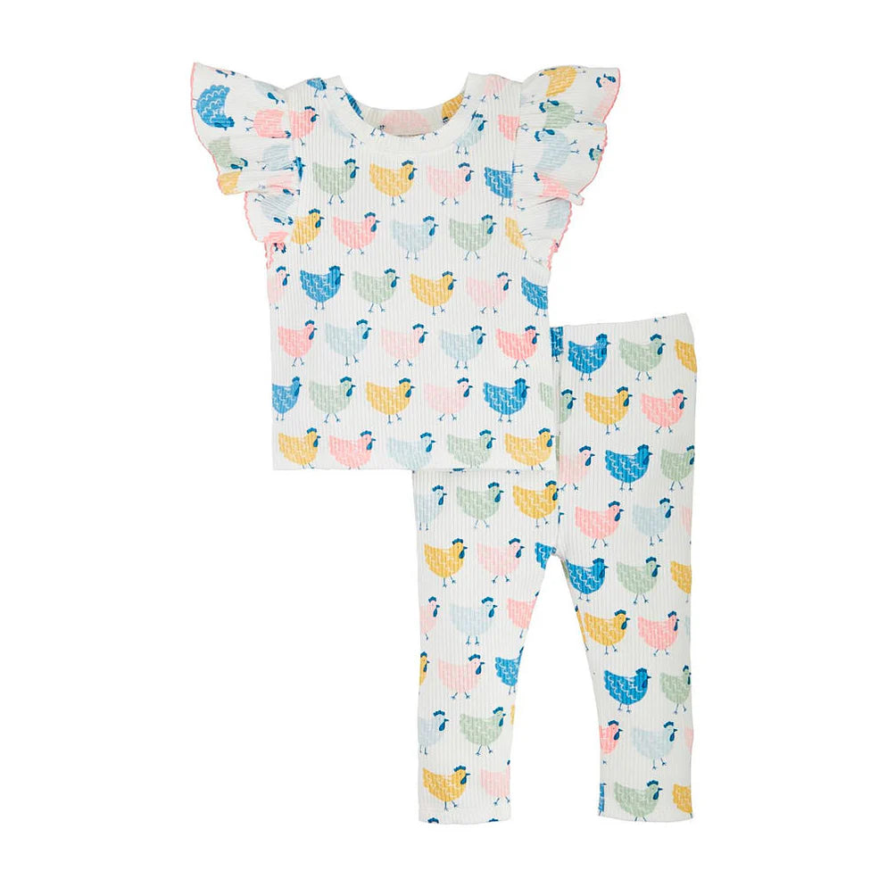 Chicken Print Baby 2 Piece Set