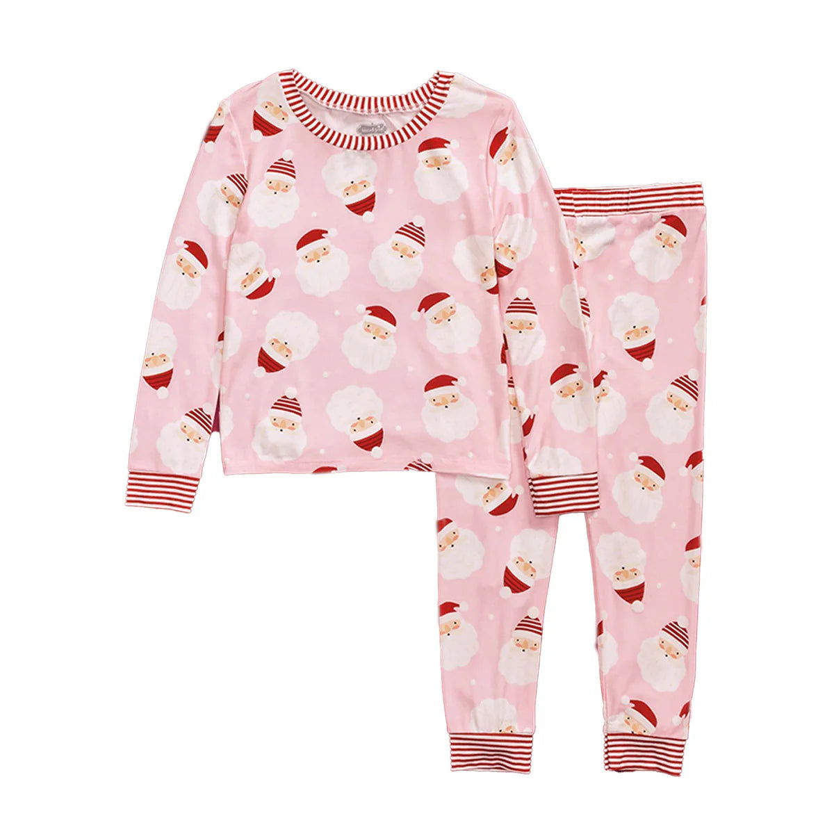 Mud Pie Girl Santa Glow Pajamas Set