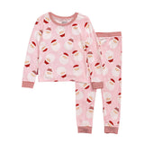 Mud Pie Girl Santa Glow Pajamas Set