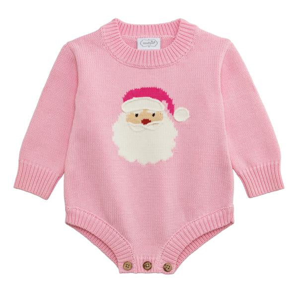 Mud Pie Pink Santa Sweater Bubble