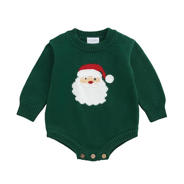 Mud Pie Green Santa Sweater Bubble