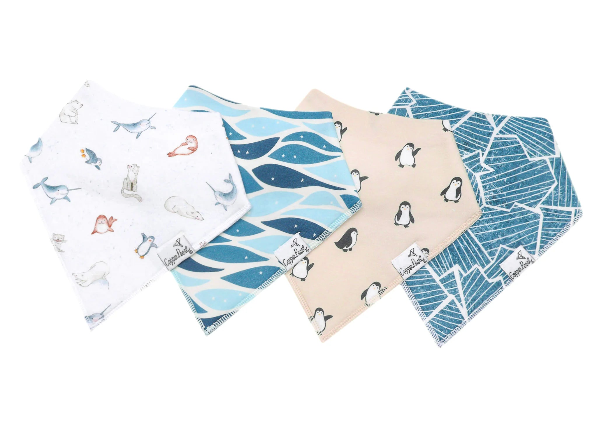 Copper Pearl Bandana Bibs - Arctic Wonder