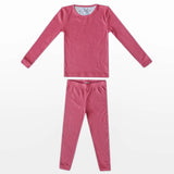 Berry Rib Knit 2pc Long Sleeve Pajama Set