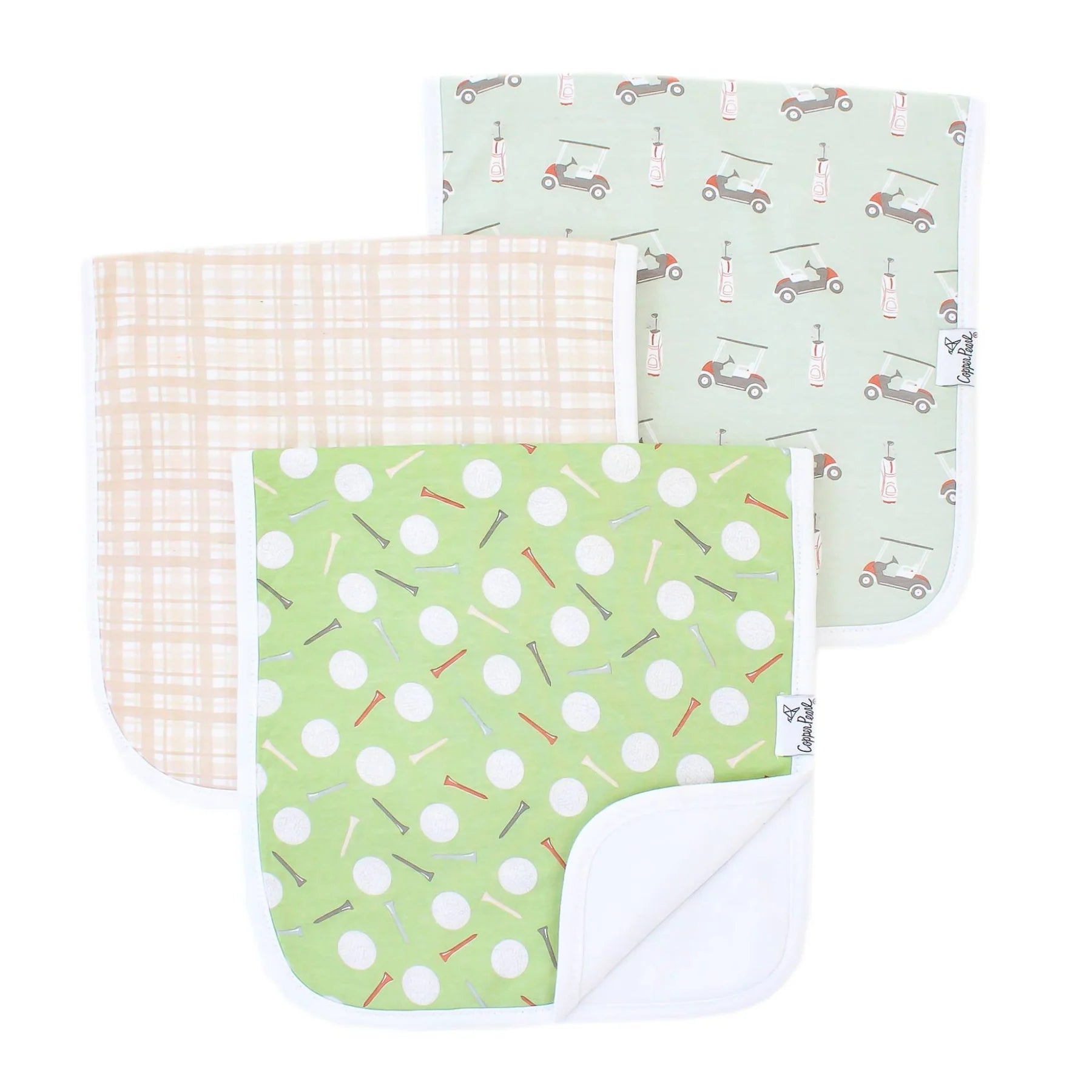 Bogey Burp Cloth Set (3-Pack)