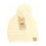 Kids solid Pom CC beanies