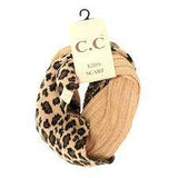 Kids leopard print CC infinity scarf