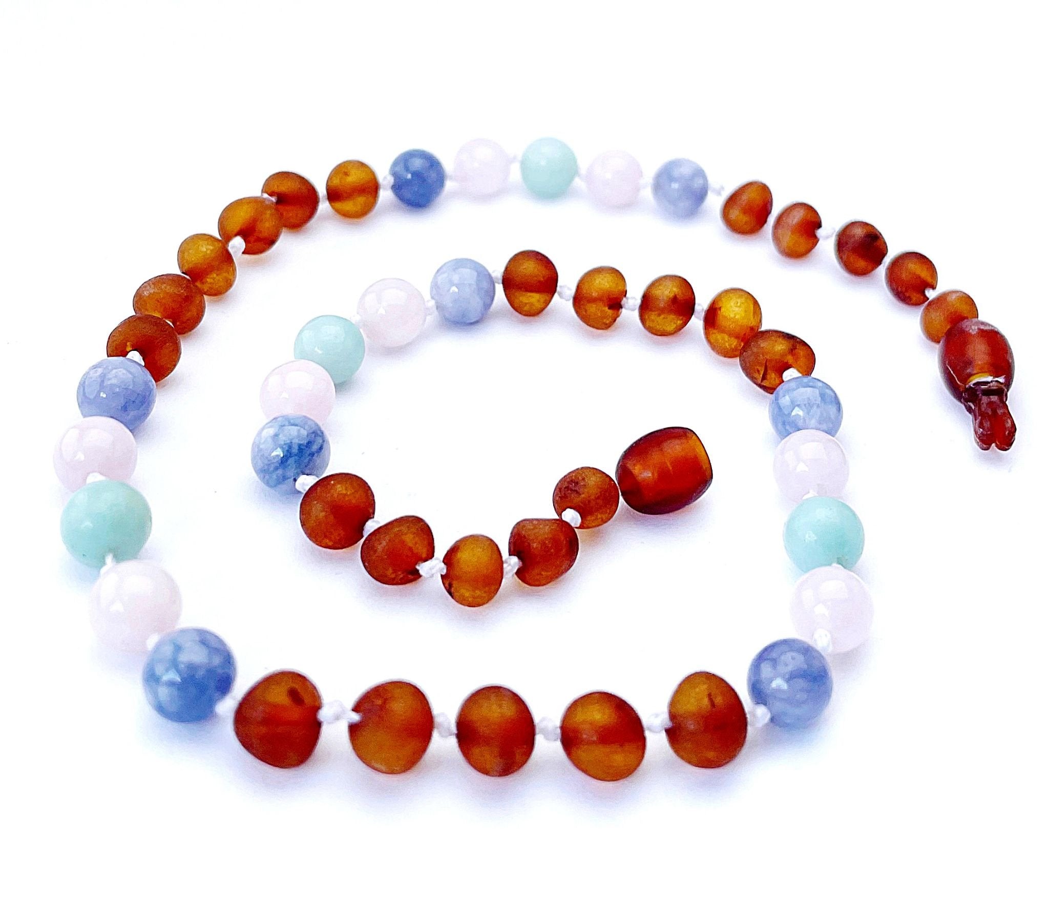 Overlord-Amber & Gemstone Necklace-Small