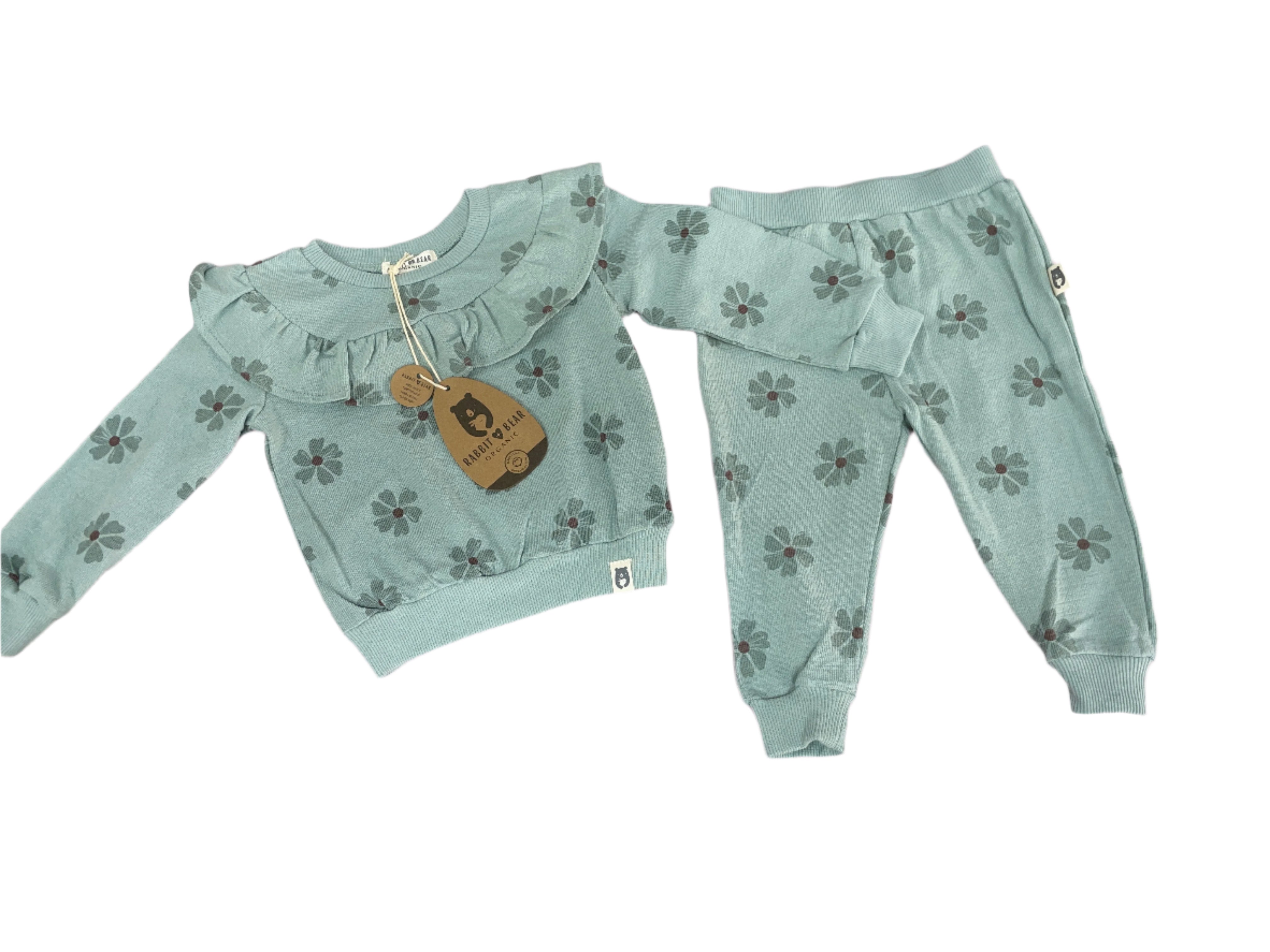 Rabbit + Bear Organic 2PC Flower Active Wear