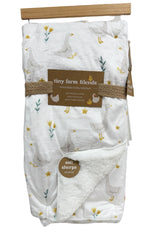 Tiny Farm Friends Reversible Baby Blanket