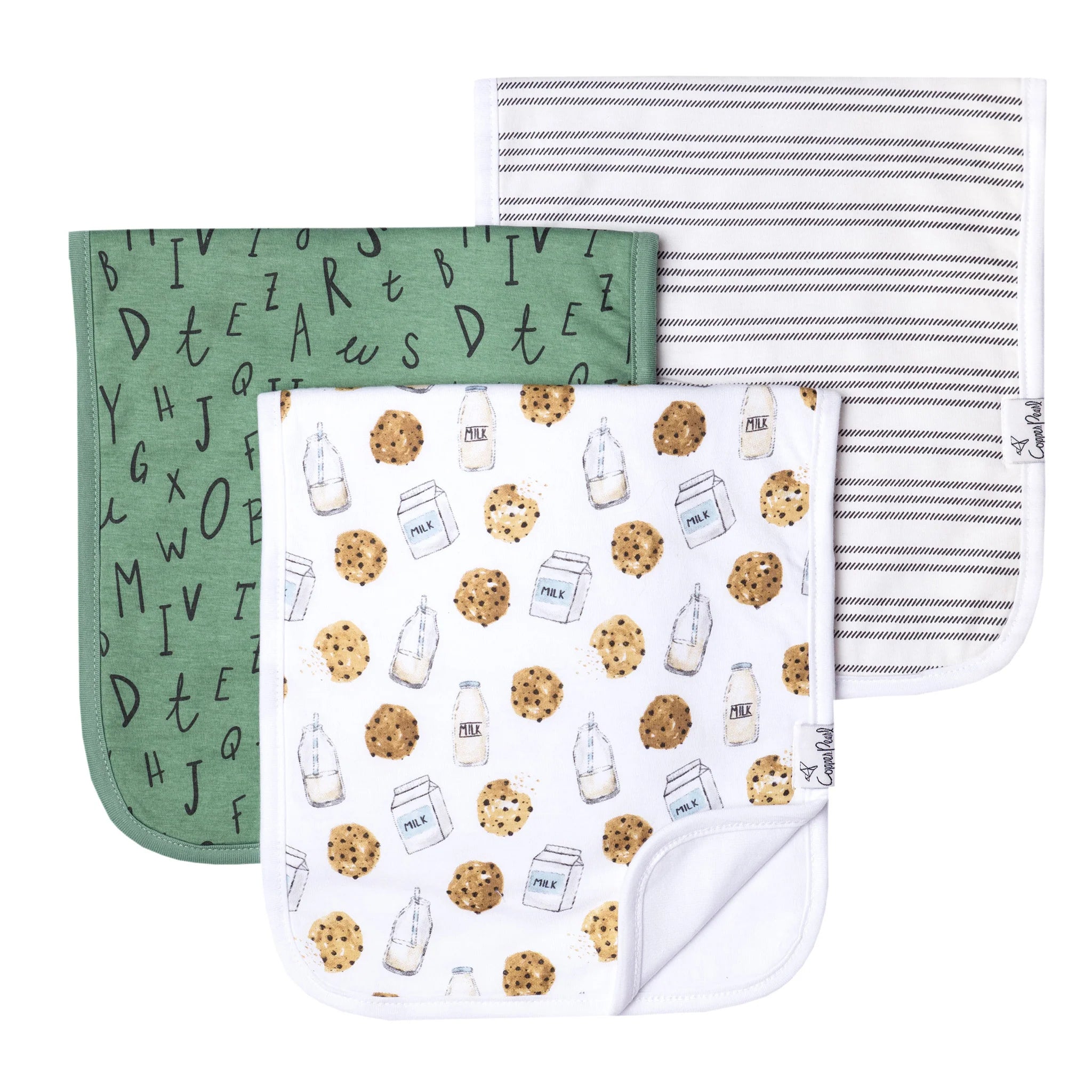Copper Pearl Chip Burp Cloth Set (3-pack)