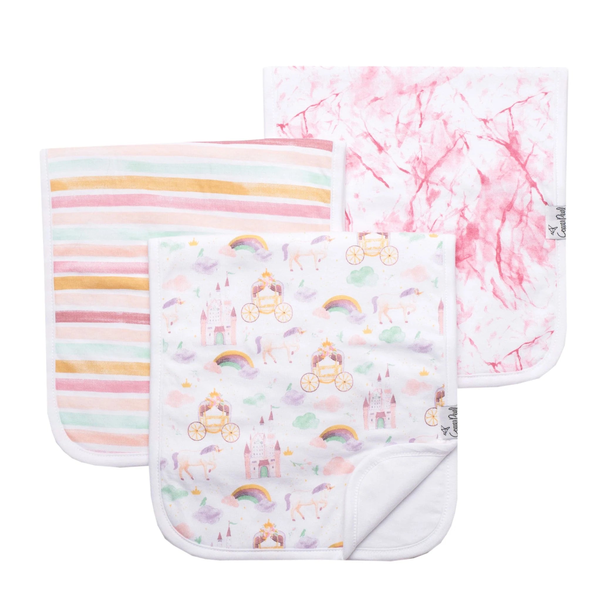 Copper Pearl Enchanted Baby  Burp Cloth Set (3-pack)