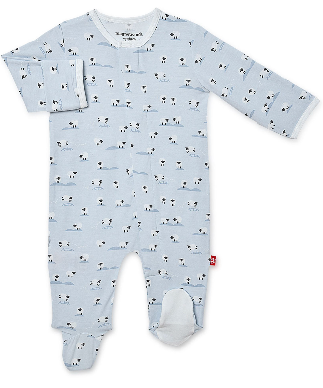 MAGNETIC ME | Baa Baa Baby Blue Modal Magnetic Footie