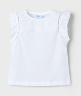 MAYORAL | Cotton Eyelet Top White