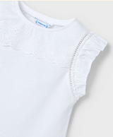 MAYORAL | Cotton Eyelet Top White