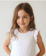 MAYORAL | Cotton Eyelet Top White