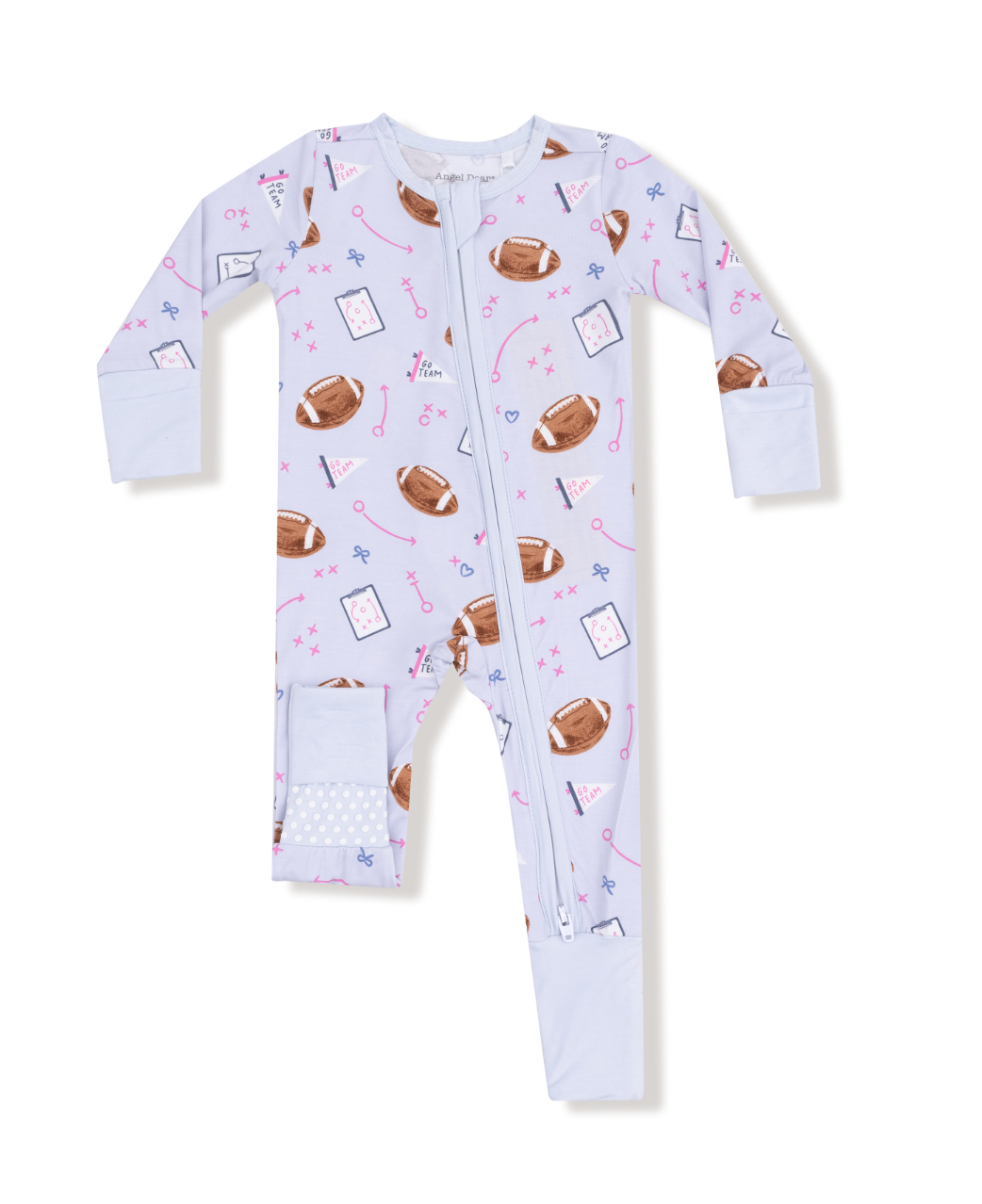 Touchdown Time - Lavender - 2 Way Zipper Romper