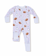 Touchdown Time - Lavender - 2 Way Zipper Romper