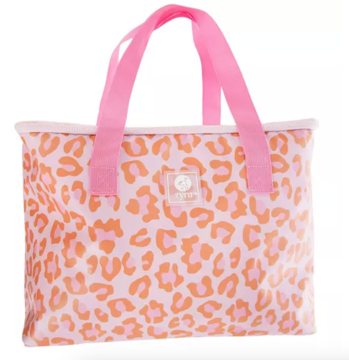 Pink & Orange Leopard Print Cooler Tote