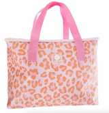Pink & Orange Leopard Print Cooler Tote
