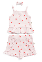 Rabbit + Bear Organic Strawberry 3PC Set