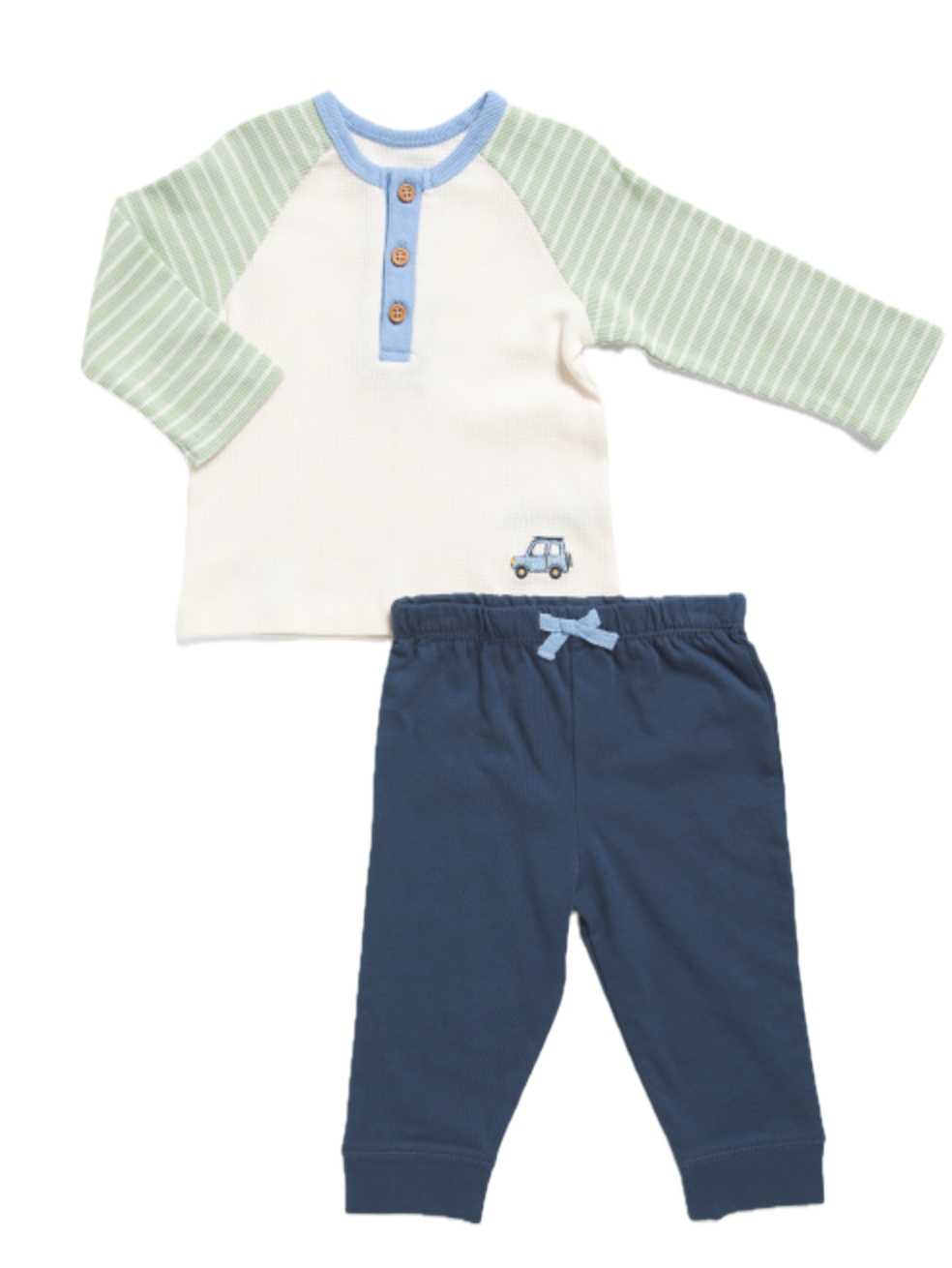 Little Me 2pc Embroidered Jeep Top And Joggers Set With Socks