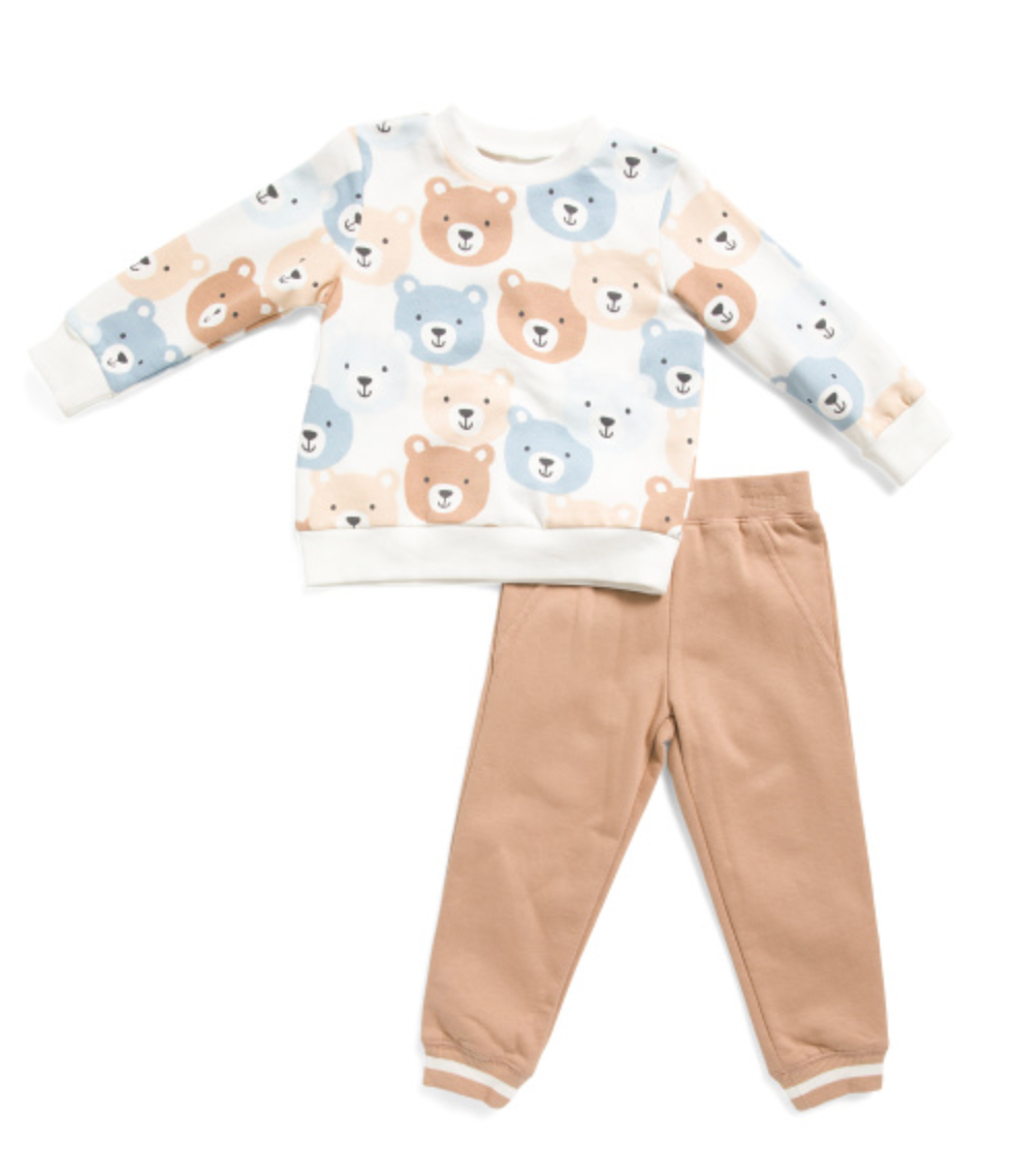 Bear Sweatshirt And Sweatpants Set
