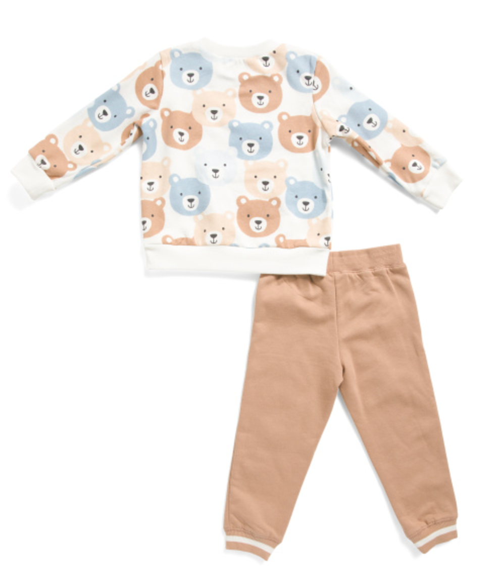 Bear Sweatshirt And Sweatpants Set