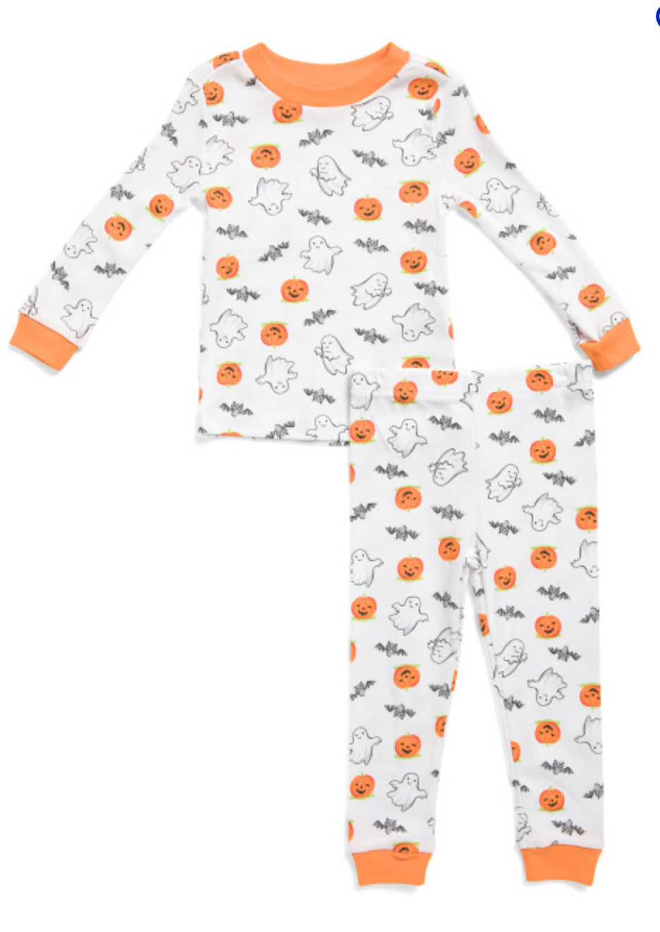 Little Me | 2pc Halloween Top And Pants Pajama Set