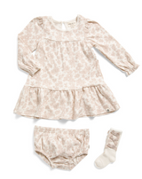 Rabbit + Bear | 3Pc Fall Floral Dress & Socks Set