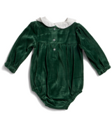 Infant Girls 3pc Velour Smocked Bubble Set