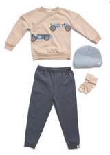 Race Car Print 4PC Cozy Sweatshirt And Pants Set