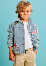 Mud Pie Boys Denim Patch Jacket 4T/5T