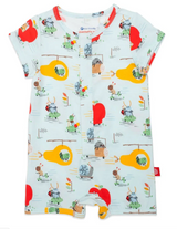 Magnetic Me- Fruity Peddlers Short Sleeve Henley Romper