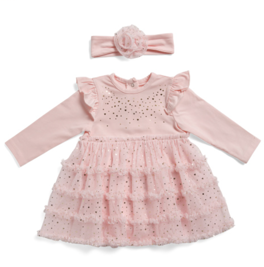 Little Me | 2pc Spray Shine Tutu Bodysuit With Headband Set