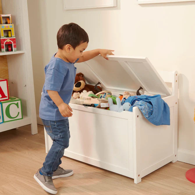 Melissa & Doug Wooden Toy Chest - White