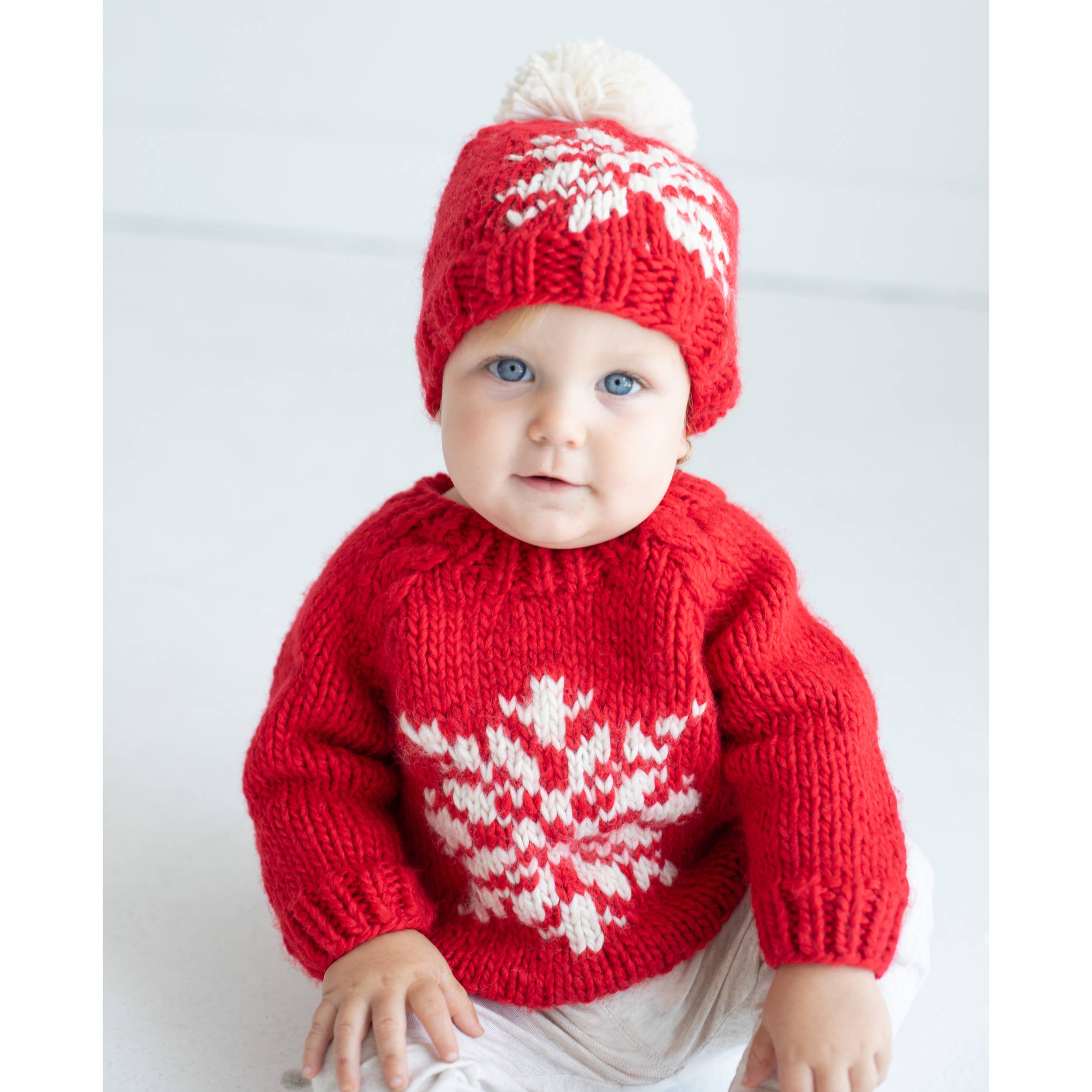 Snowflake Red Crew Neck Sweater for Baby & Toddler