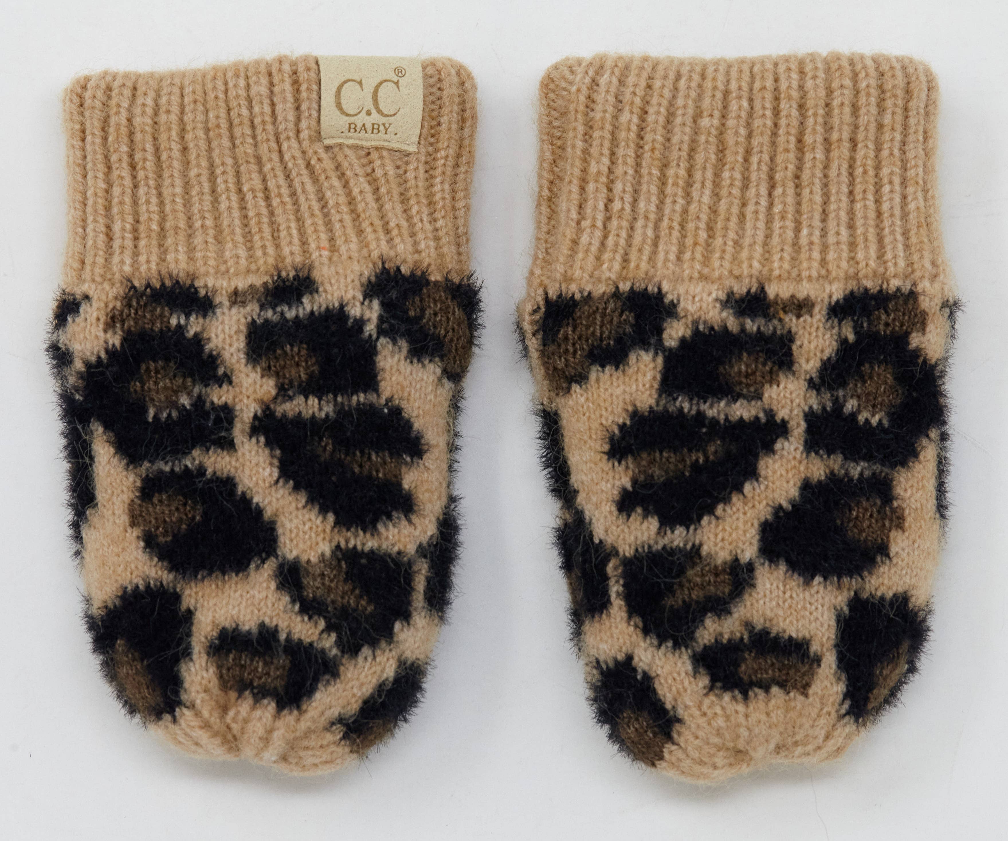 Baby Mitten - Leopard - Latte