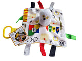 Wizard World Magical Boy Who Lived Baby Jack Learning Lovey Crinkle Tag Toy 8" x 8"