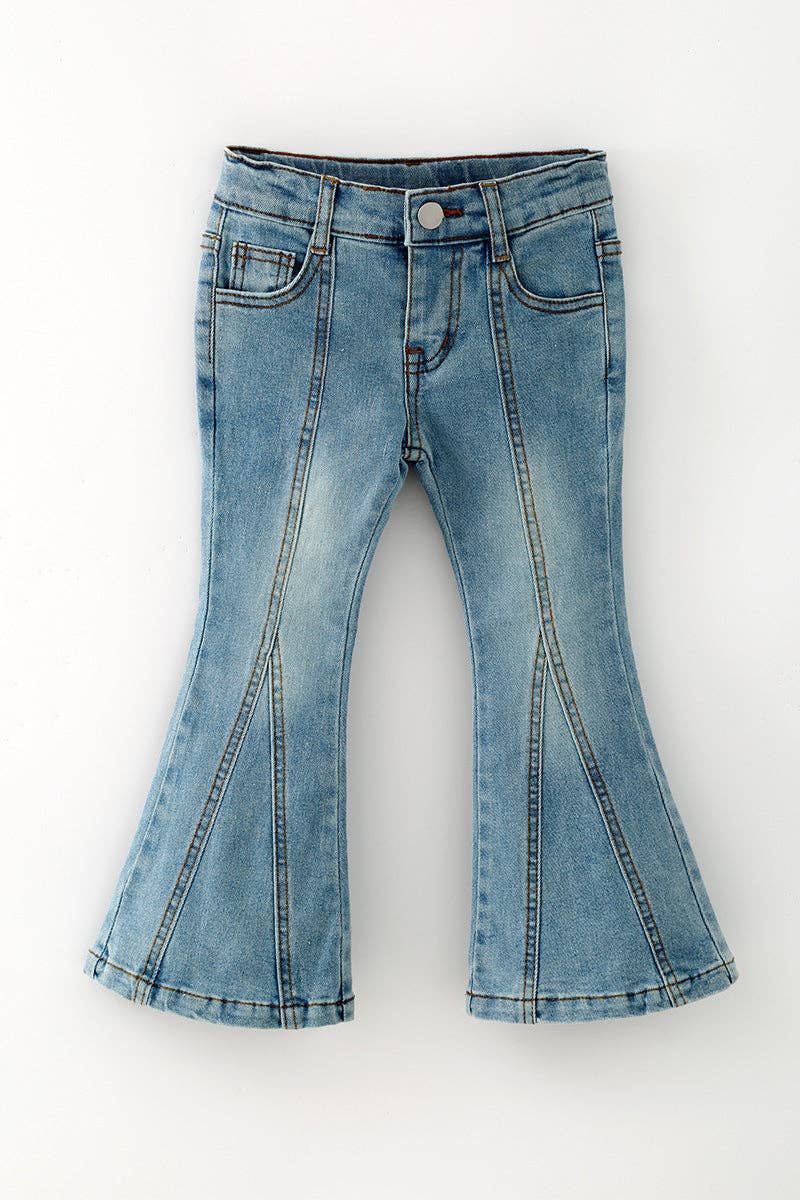 Bootcut Denim Pants w/ Adjustable Waistband